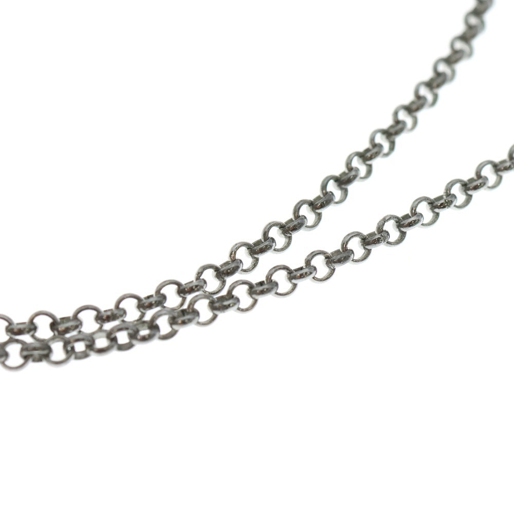 TIFFANY & Co.(ティファニー) ダブルハート ラインストーン タグネックレス ペンダント チェーン シルバー Ag925
