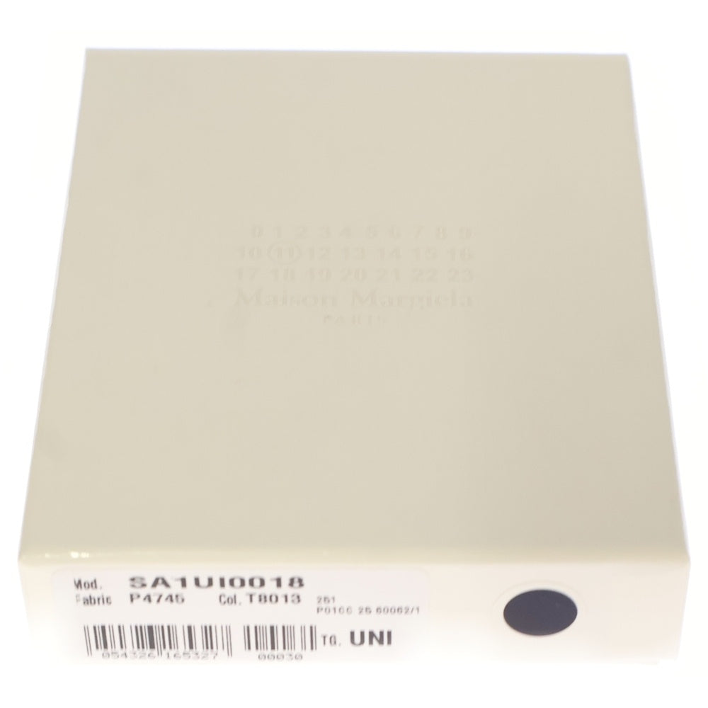 Maison Margiela 0(メゾンマルジェラ) マネークリップ コンパクトウォレット 二つ折り財布 ブラック レザー S35UI0447