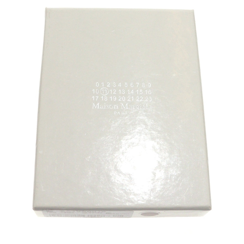Maison Margiela 11(メゾンマルジェラ11) 4ステッチ ミニジップウォレット 二つ折り財布 カードケース グレー レザー SA1VX0019
