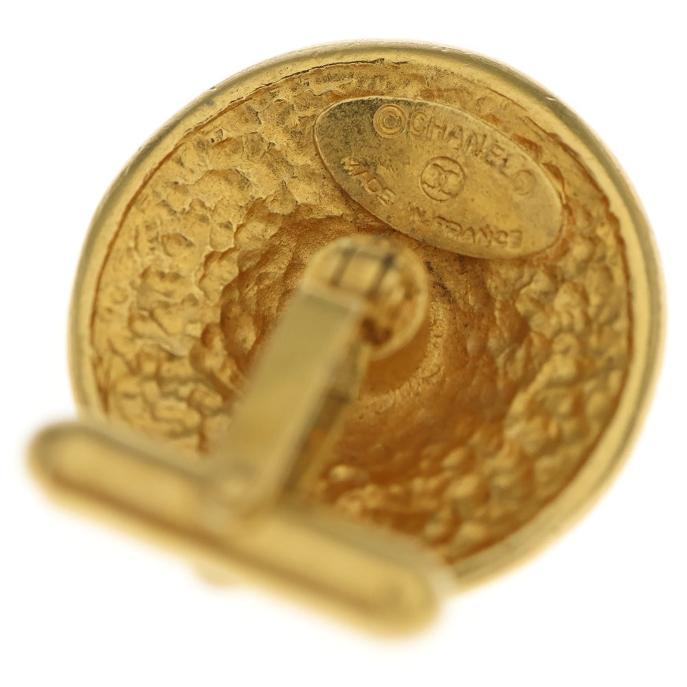 CHANEL(シャネル) ロゴ フラワー カフス ボタン ゴールド