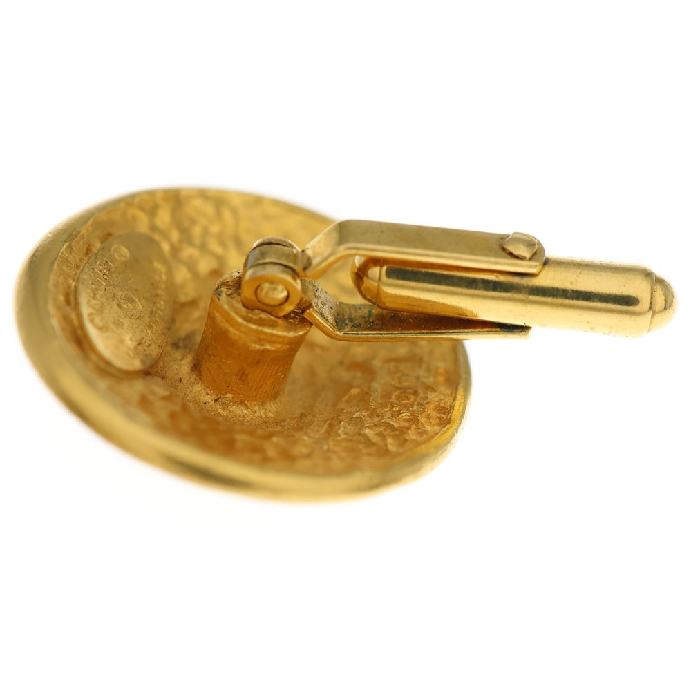 CHANEL(シャネル) ロゴ フラワー カフス ボタン ゴールド