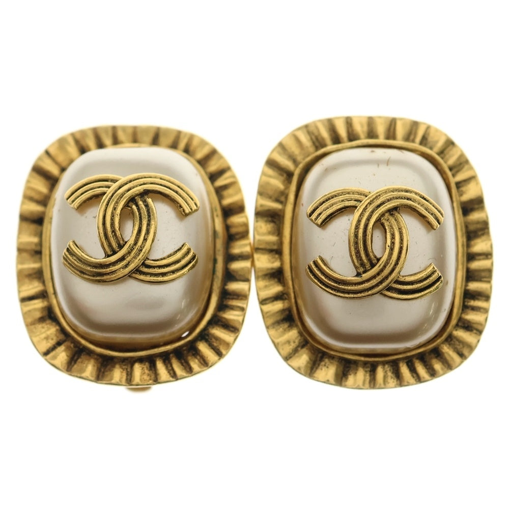 CHANEL(シャネル) ココマーク ロゴ パール イヤリング ホワイト