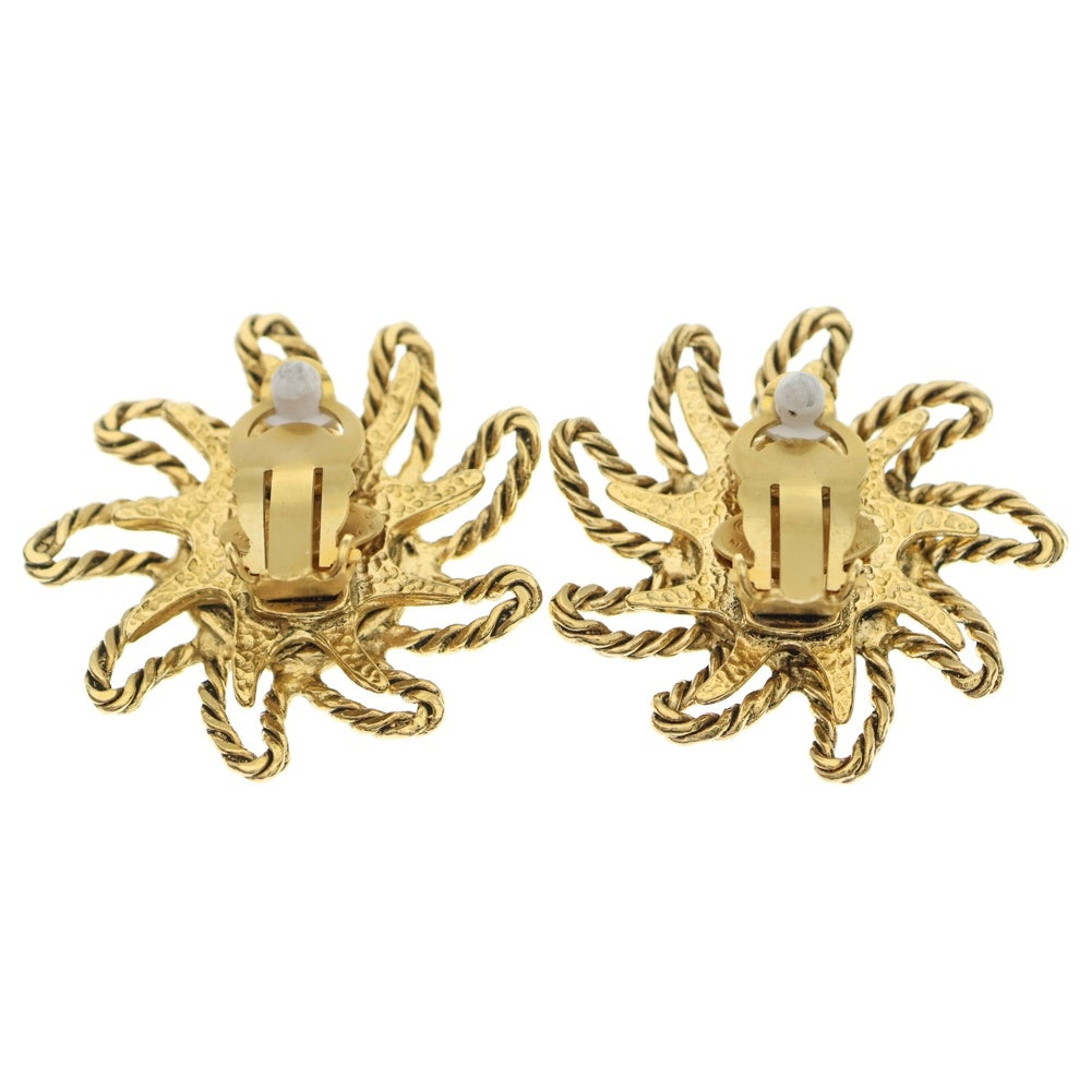 CHANEL(シャネル) ココマーク 太陽モチーフ イヤリング ゴールド