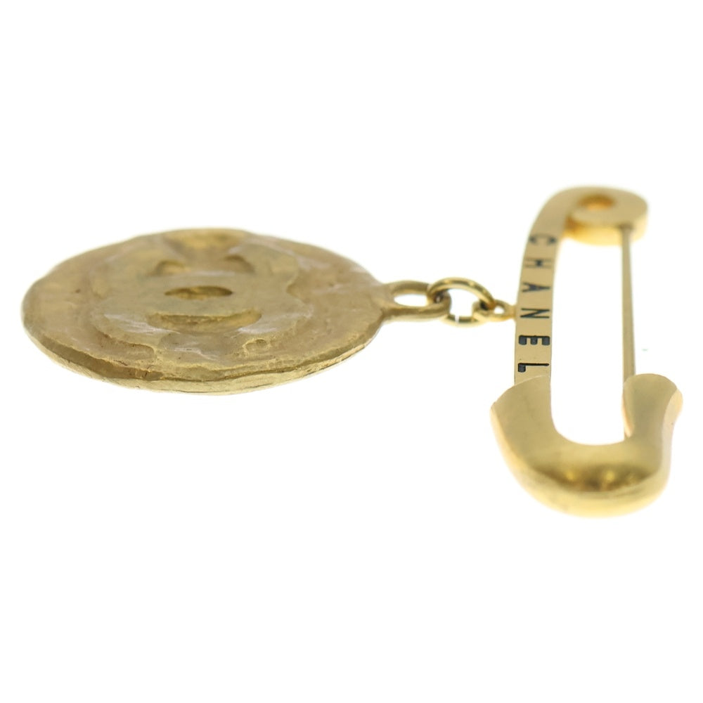 CHANEL(シャネル) ココマーク 安全ピンモチーフ コイン ブローチ ピンバッジ ゴールド レディース