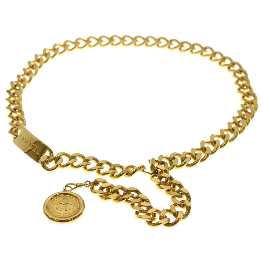 CHANEL(シャネル) ココマーク ロゴプレート チェーンベルト ゴールド GP