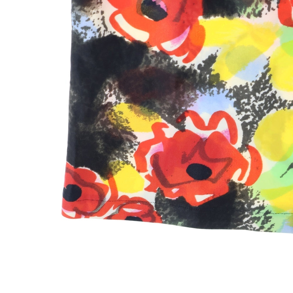 CHANEL(シャネル) 97P スプリングコレクション カメリア グラフィック 総柄プリント ノースリーブ ミディアムワンピース ブラック/レッド レディース P07806V05575