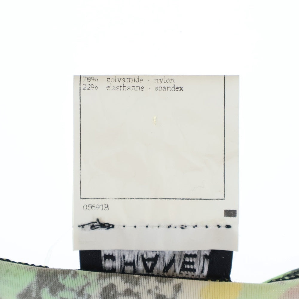 CHANEL(シャネル) 97P スプリングコレクション カメリア グラフィック 総柄プリント ノースリーブ ミディアムワンピース ブラック/レッド レディース P07806V05575