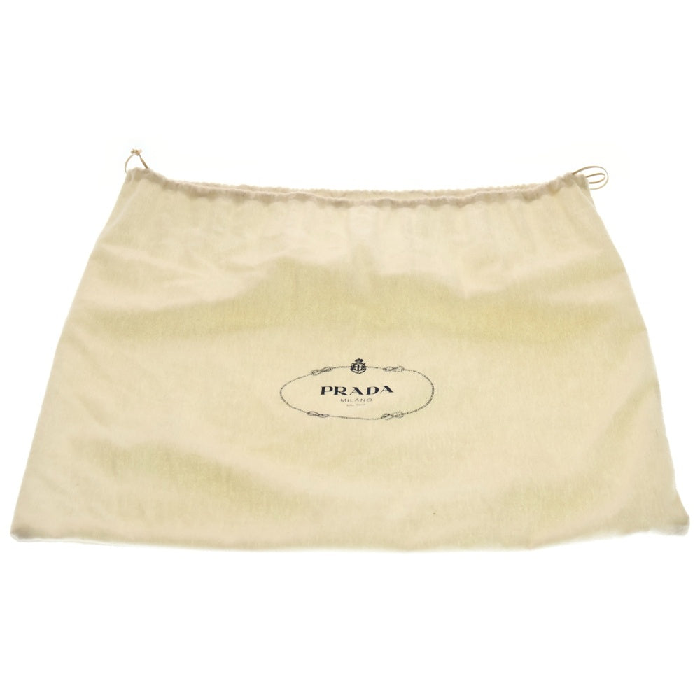 PRADA(プラダ) グラデーショントートバッグ ハンドバッグ トートバッグ ベージュ×ブラック レザー シルバー金具 レディース