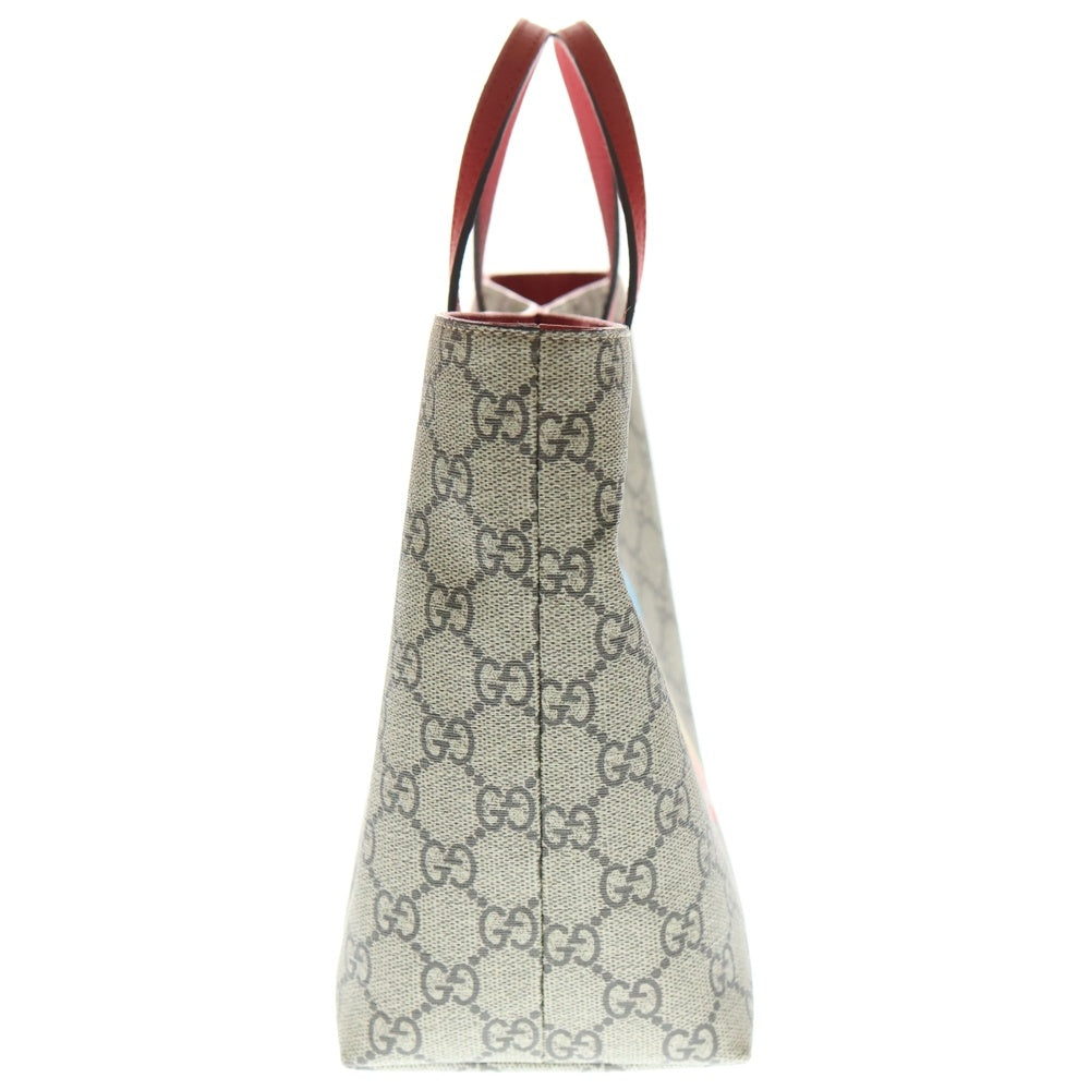 GUCCI(グッチ) チルドレンズ ヒグチユウコ GGスプリーム ハンドバッグ ベージュ×レッド PVC×レザー 410812 レディース