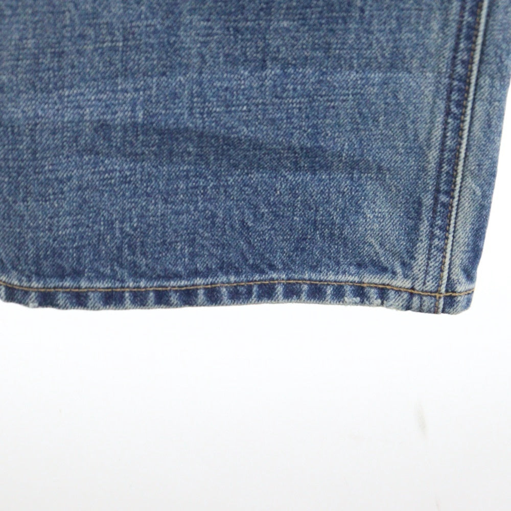 CELINE(セリーヌ) トリオンフ レザー切替コットンデニムパンツ インディゴブルー 2N860930F レディース