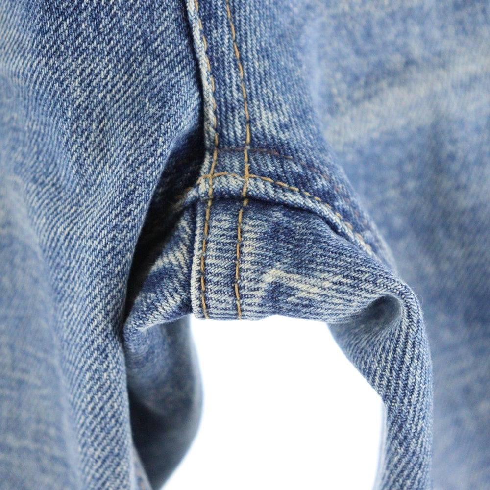 CELINE(セリーヌ) トリオンフ レザー切替コットンデニムパンツ インディゴブルー 2N860930F レディース