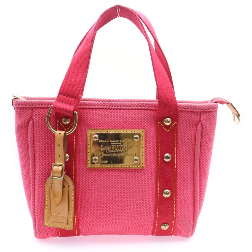 LOUIS VUITTON(ルイヴィトン) アンティグアカバMM マゼンダ ハンドバッグ ミニトートバッグ ピンク キャンバス M40034 ゴールド金具 レディース