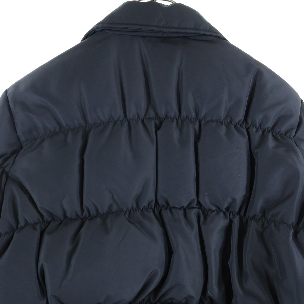 EMPORIO ARMANI(エンポリオアルマーニ) ボタンデザイン ギャザーキルティング ジップアップ ダウンジャケット ブラック レディース