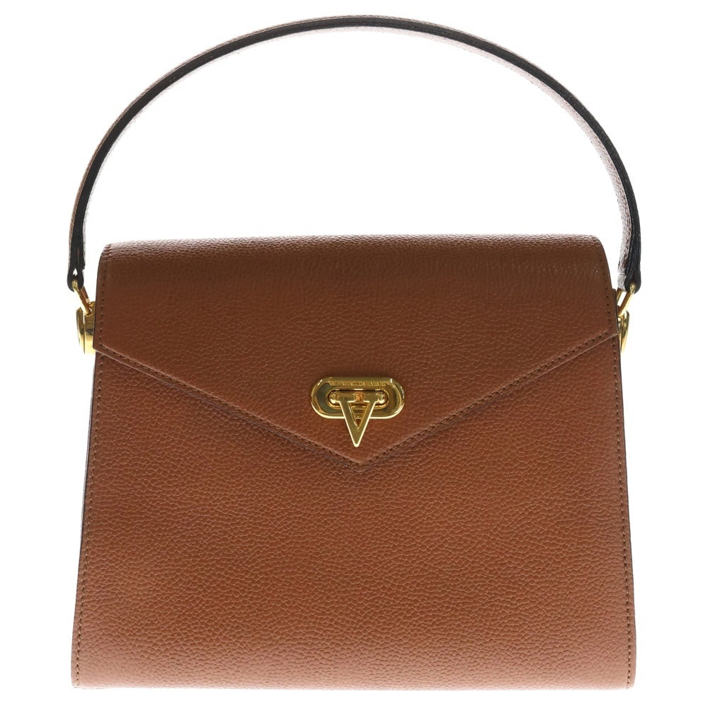 VALENTINO GARAVANI(ヴァレンチノガラヴァーニ) 2WAYハンドバッグ ショルダーバッグ ブラウン レザー ゴールド金具