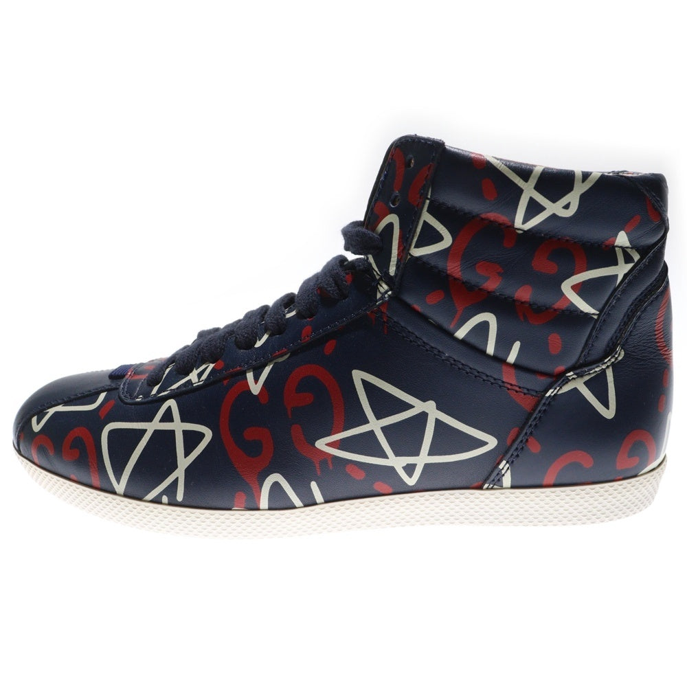 GUCCI(グッチ) ゴースト ハイカットスニーカー ハイトップ ネイビー