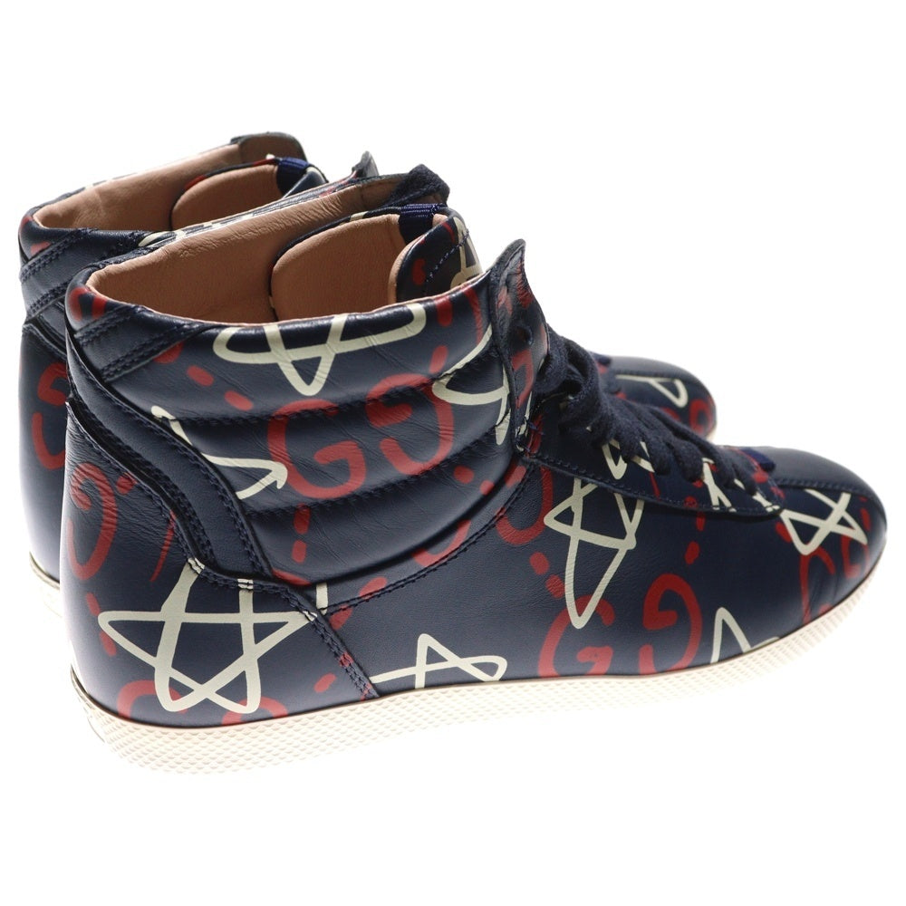 GUCCI(グッチ) ゴースト ハイカットスニーカー ハイトップ ネイビー 448482 レディース