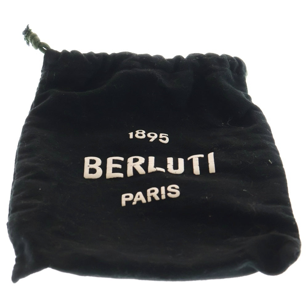 Berluti(ベルルッティ) クラシック レザーベルト ブラウン シルバー金具 90/36