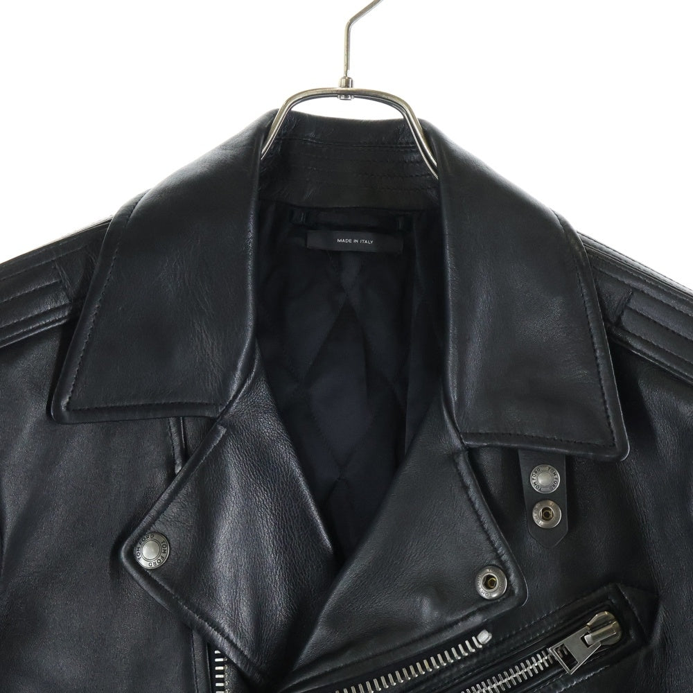 TOM FORD(トムフォード) レザー ライダースジャケット ブラック #46