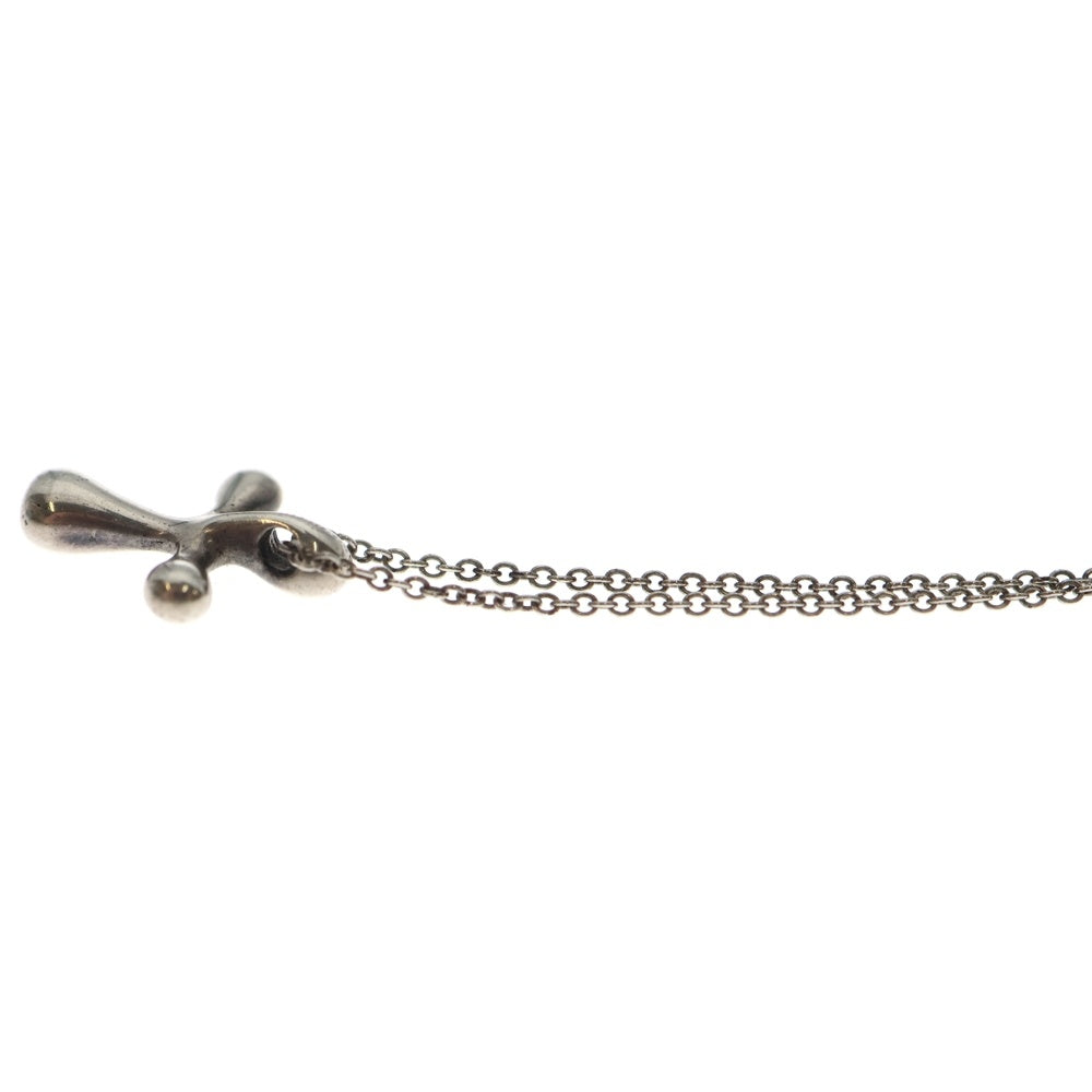 TIFFANY & Co.(ティファニー) エルサ・ペレッティ ティアドロップ スモールクロス ネックレス SV925 シルバー アクセサリー レディース