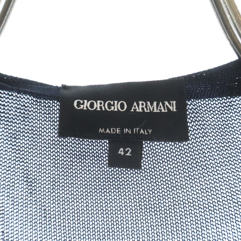 ARMANI(アルマーニ) ロングカーディガン ネイビー カシミア レディース