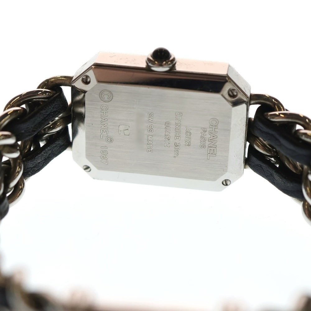 CHANEL(シャネル) プルミエールM 黒文字盤 シルバー SS×革/QZ H0451 腕時計 レディース