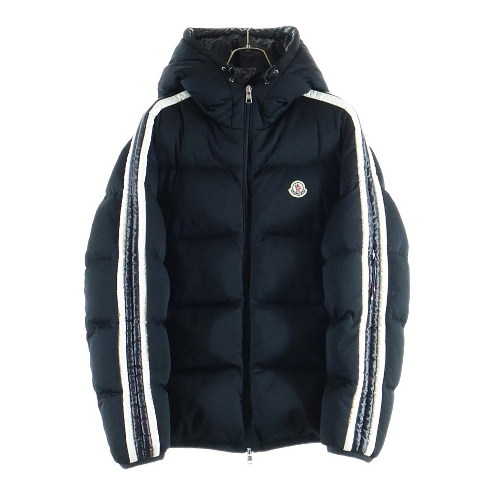 MONCLER(モンクレール) 22AW SANBESAN サイドライン フーデッド ナイロン ダウンジャケット ブラック H20911A00237