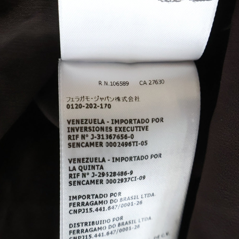 FERRAGAMO(フェラガモ) アシンメトリードレス ワンピース ナイロン ブラウン レディース