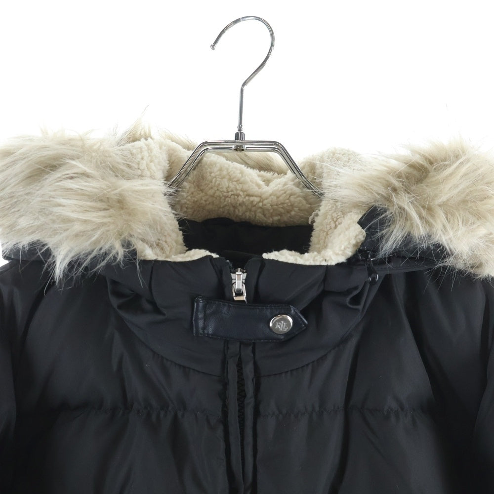 LAUREN RALPH LAUREN(ローレンラルフローレン) ボアライニングフーテッドダウンコート ブラック レディース