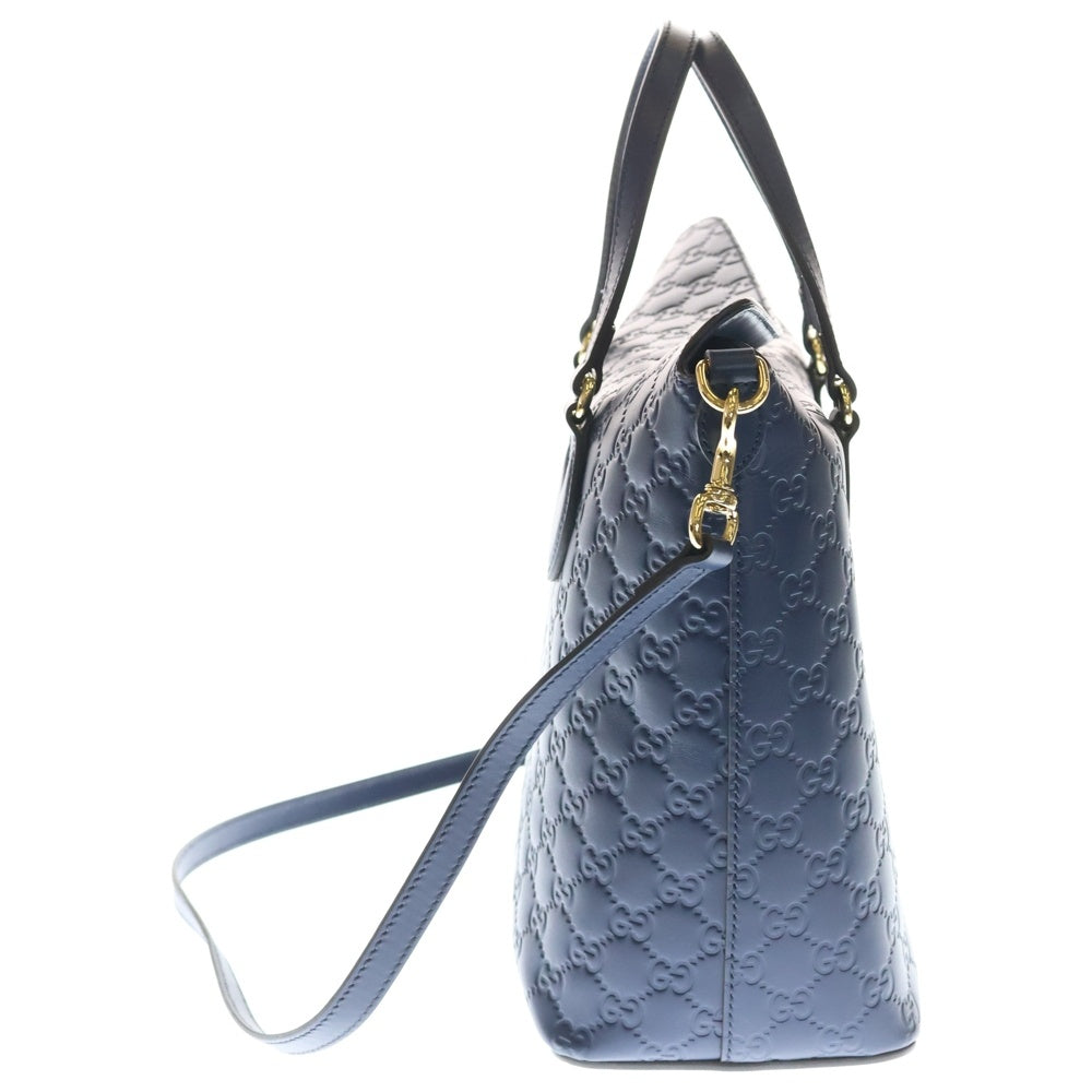 GUCCI(グッチ) グッチシマ ハンドバッグ ネイビー レザー 428226 レディース