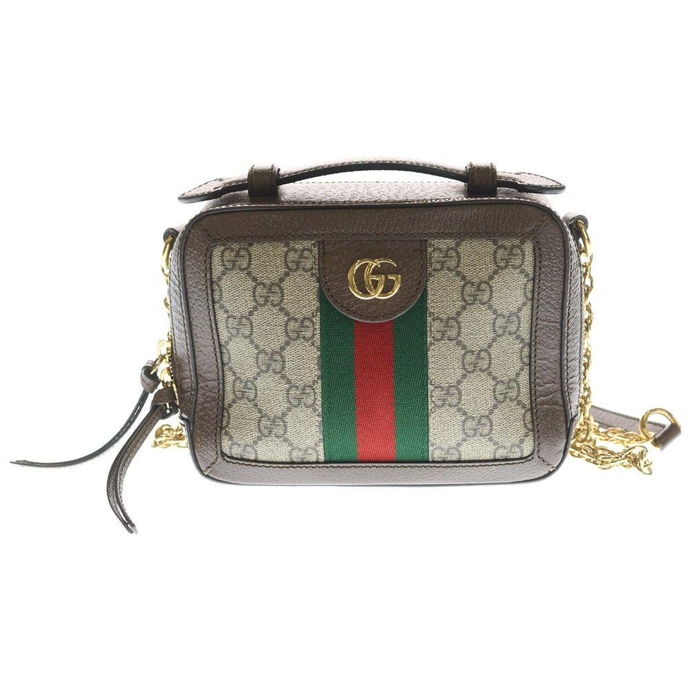 GUCCI(グッチ) GGスプリーム オフディア チェーンショルダーバッグ ベージュ PVC 602576