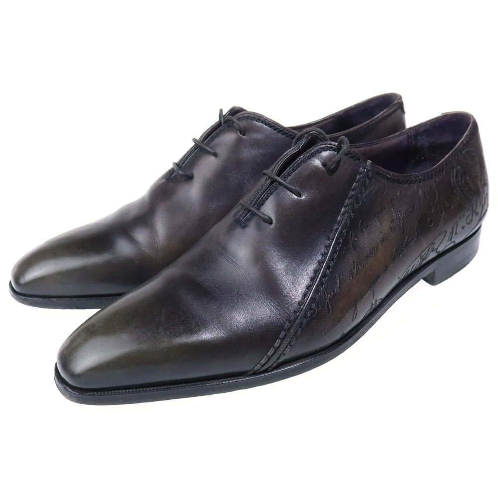 Berluti(ベルルッティ) スクリットレザー カリグラフィ レースアップ ドレス ビジネスシューズ ダークブラウン