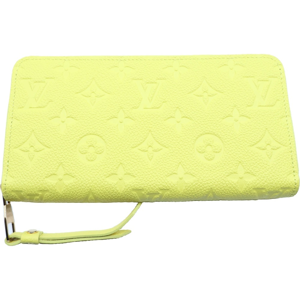 LOUIS VUITTON(ルイヴィトン) モノグラム・アンプラント ジッピーウォレット ロングウォレット ラウンドジップ長財布 ネオンイエロー レザー M82043 ゴールド金具 レディース