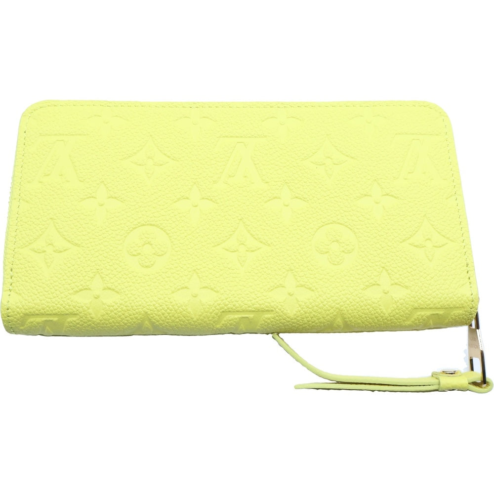 LOUIS VUITTON(ルイヴィトン) モノグラム・アンプラント ジッピーウォレット ロングウォレット ラウンドジップ長財布 ネオンイエロー レザー M82043 ゴールド金具 レディース