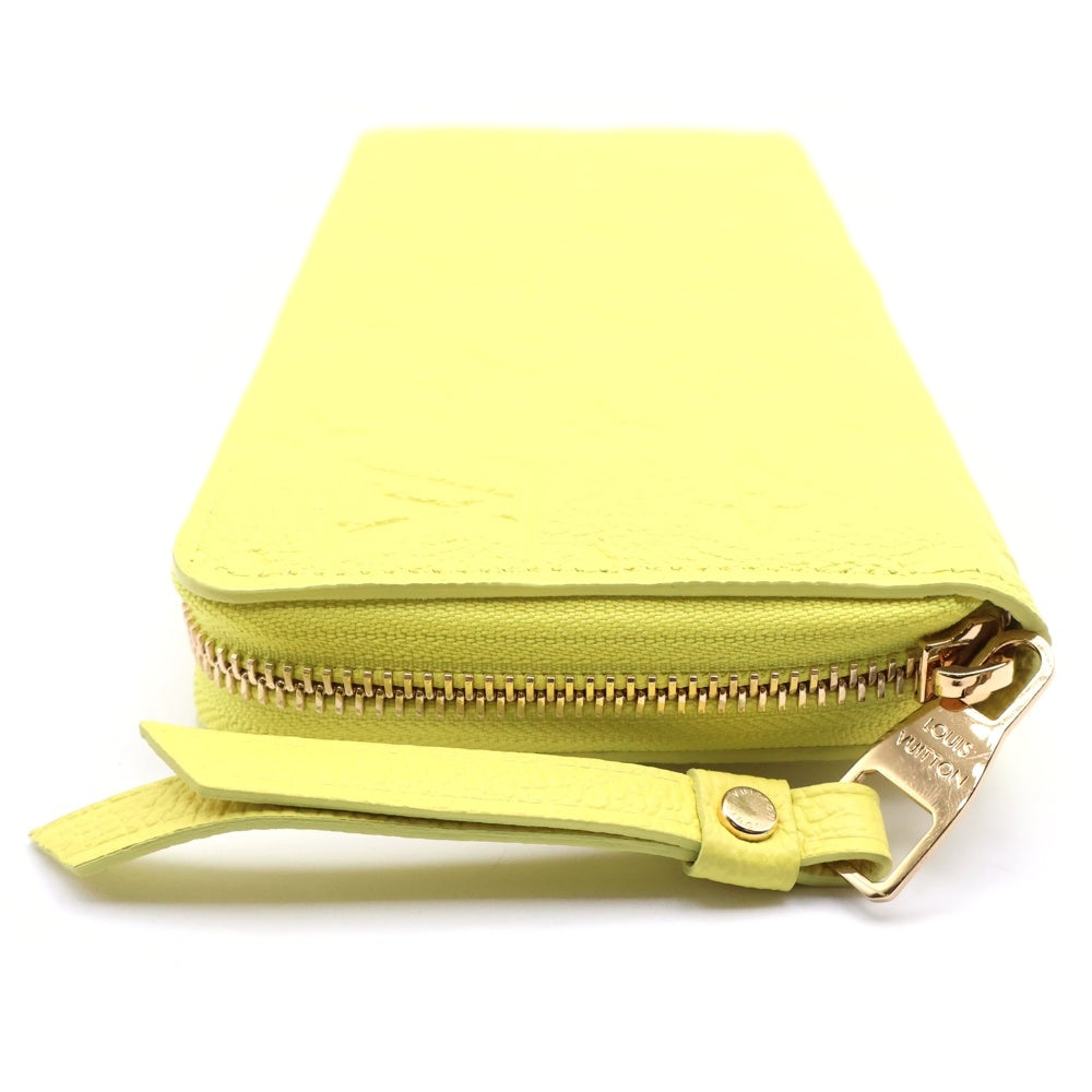 LOUIS VUITTON(ルイヴィトン) モノグラム・アンプラント ジッピーウォレット ロングウォレット ラウンドジップ長財布 ネオンイエロー レザー M82043 ゴールド金具 レディース