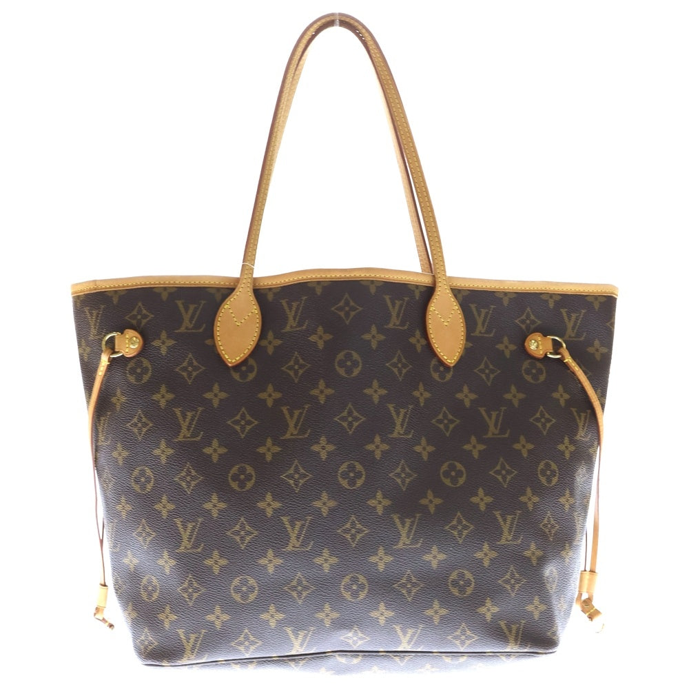 LOUIS VUITTON(ルイヴィトン) モノグラム ネヴァーフルMM トートバッグ ハンドバッグ ブラウン レザー×PVC M40995 ゴールド金具 レディース