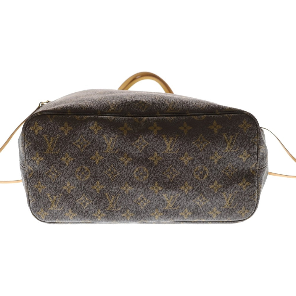 LOUIS VUITTON(ルイヴィトン) モノグラム ネヴァーフルMM トートバッグ ハンドバッグ ブラウン レザー×PVC M40995 ゴールド金具 レディース