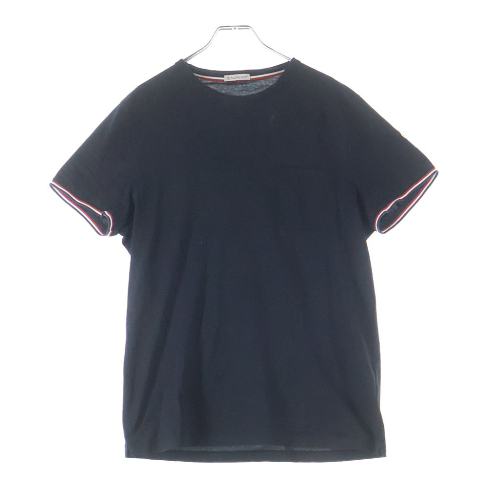 MONCLER(モンクレール) ワッペンロゴ クルーネック 半袖Tシャツ ブラック