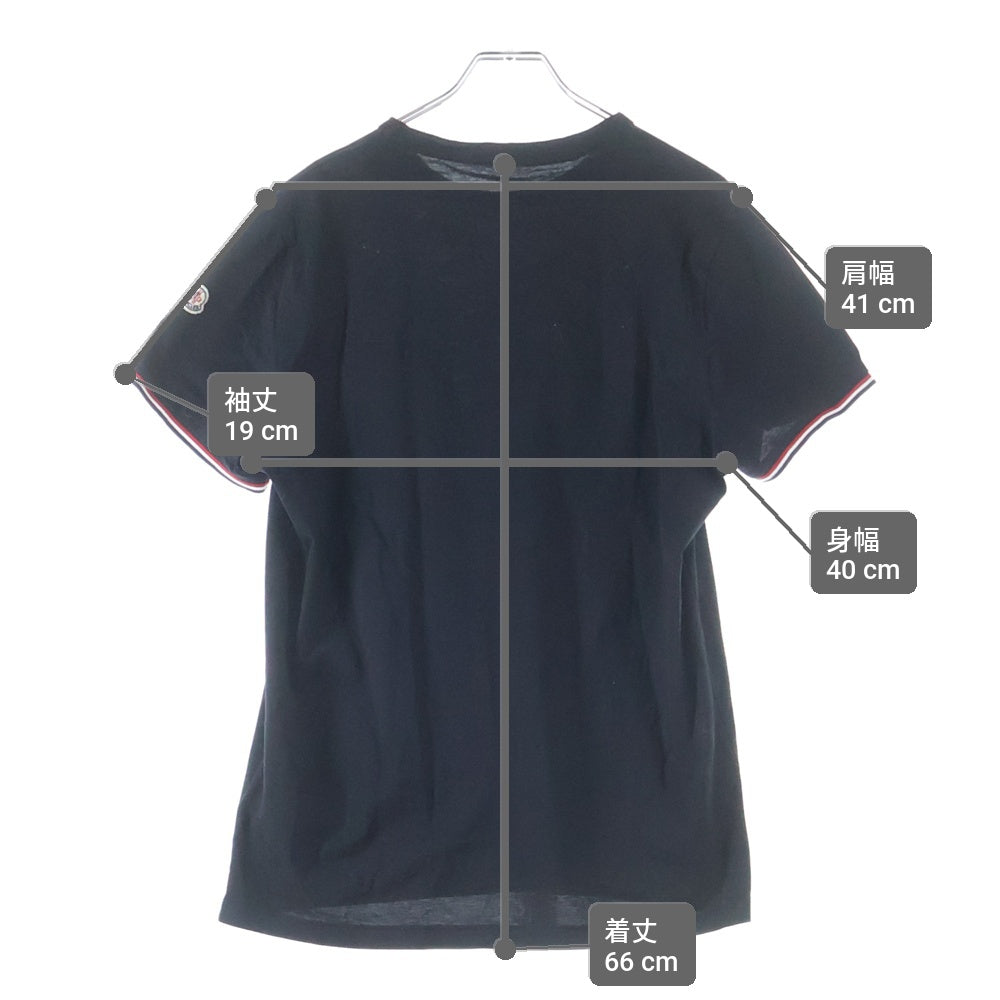 MONCLER(モンクレール) ワッペンロゴ クルーネック 半袖Tシャツ ブラック