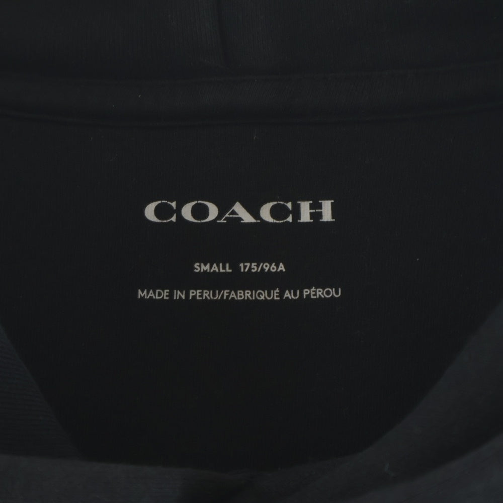 COACH(コーチ) ラバーロゴ シグネチャー 総柄 プルオーバースウェットパーカー フーディー ベージュ/ブラック C7828
