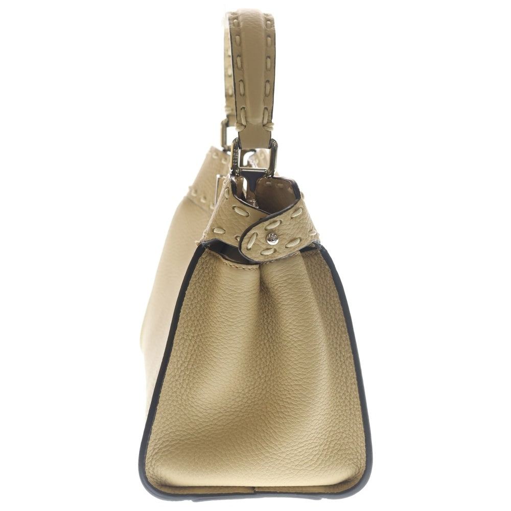 FENDI(フェンディ) ピーカブーミニ レザー2WAYハンドバッグ ベージュ 8BN244 レディース