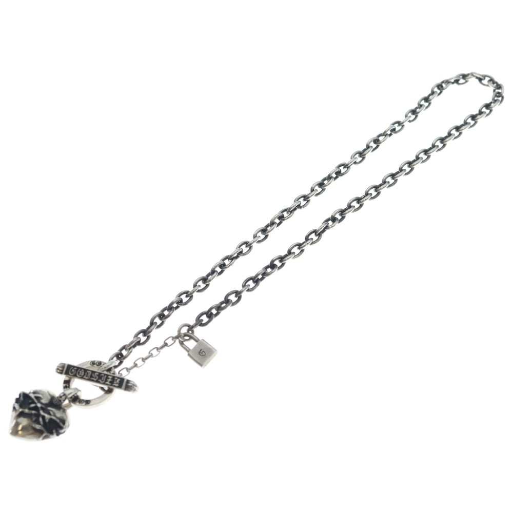GODSIZE(ゴッドサイズ) T-BAR HEART NECKLACE Tバー ハートネックレス シルバー