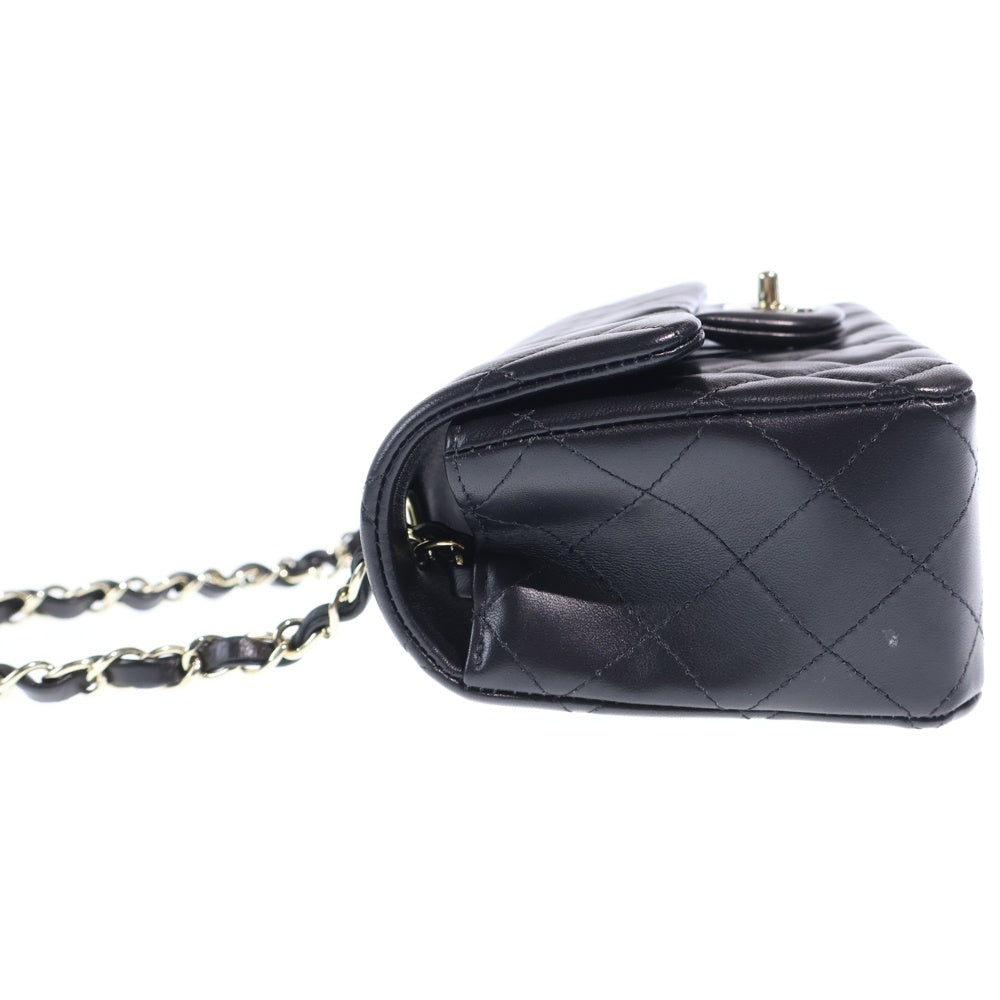 CHANEL(シャネル) ミニマトラッセ20 ショルダーバッグ ミニバッグ ハンドバッグ ブラック レザー ゴールド金具 レディース