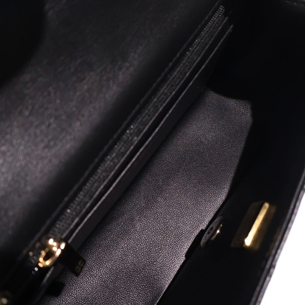 CHANEL(シャネル) ミニマトラッセ20 ショルダーバッグ ミニバッグ ハンドバッグ ブラック レザー ゴールド金具 レディース