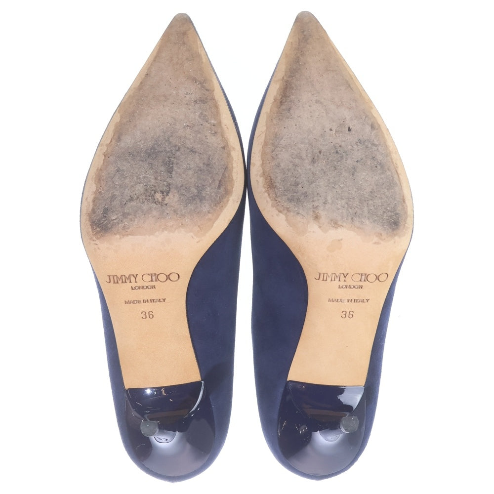 JIMMY CHOO(ジミーチュウ) Romy85 スエードレザー ヒール パンプス シューズ ネイビー レディース