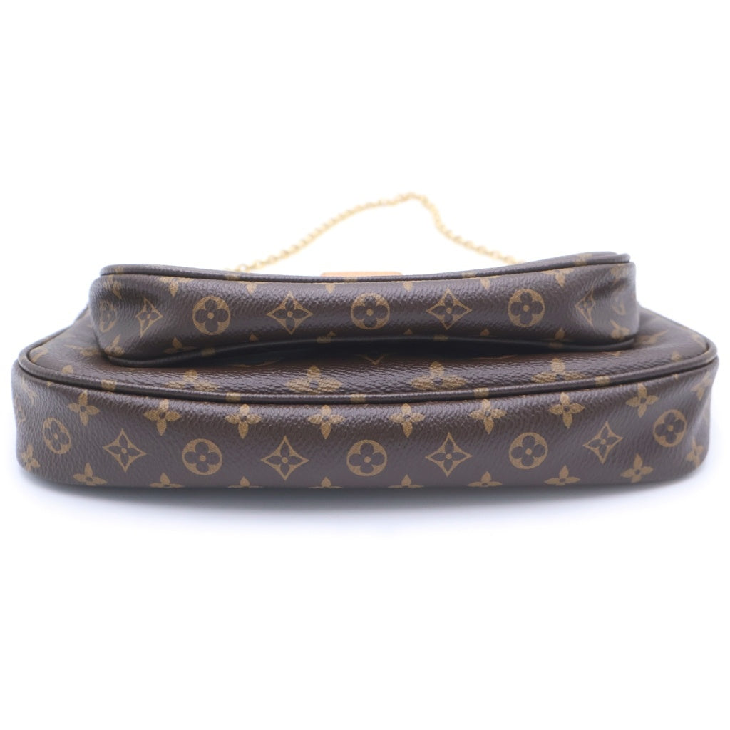 LOUIS VUITTON(ルイヴィトン) モノグラム ミュルティ・ポシェット・アクセソワール ローズクレール ショルダーバッグ チェーンバッグ ブラウン×ピンク レザー×PVC M44840 ゴールド金具 レディース