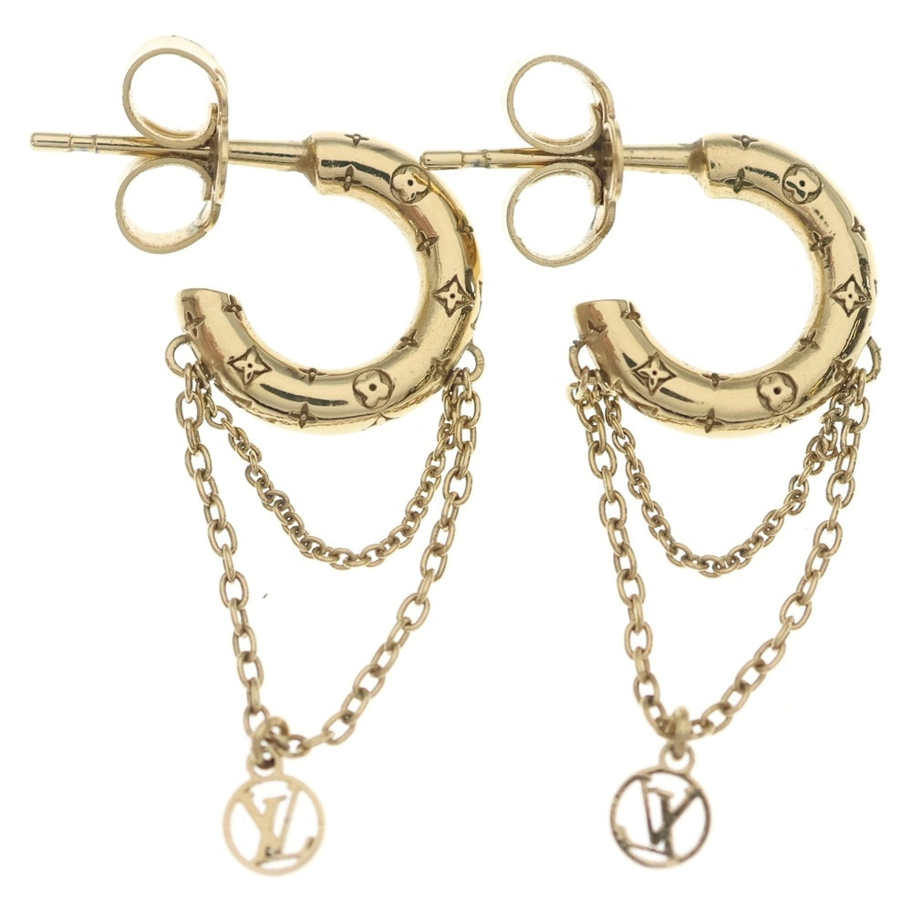 LOUIS VUITTON(ルイヴィトン) ナノグラム フープピアス GP ゴールド M00572 レディース