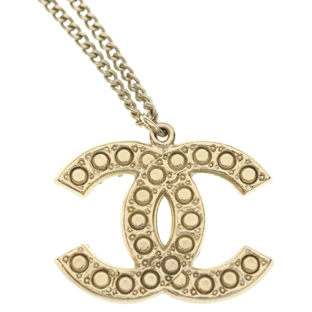 CHANEL(シャネル) ココマークパールネックレス ペンダント チェーン ゴールド×ホワイト 14B レディース
