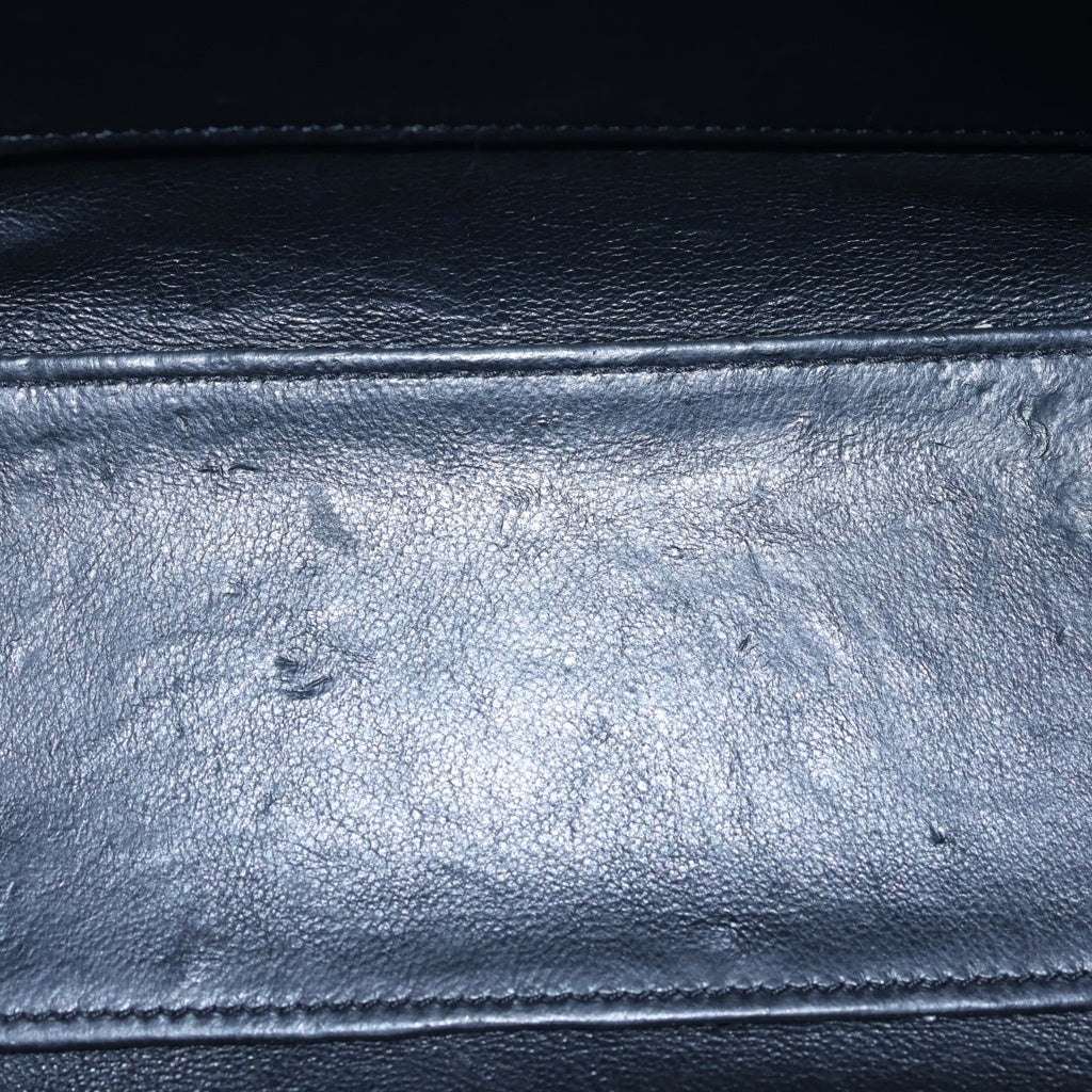 CELINE(セリーヌ) ラゲージ ナノショッパー 2WAYバッグ ショルダーバッグ ハンドバッグ ブラック レザー ゴールド金具 レディース
