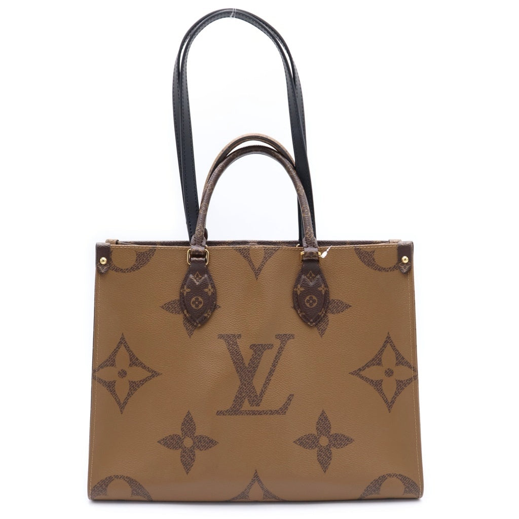 LOUIS VUITTON(ルイヴィトン) オンザゴーMM モノグラム ジャイアント リバース PVC 2WAY トートバッグ ブラウン M45321 レディース
