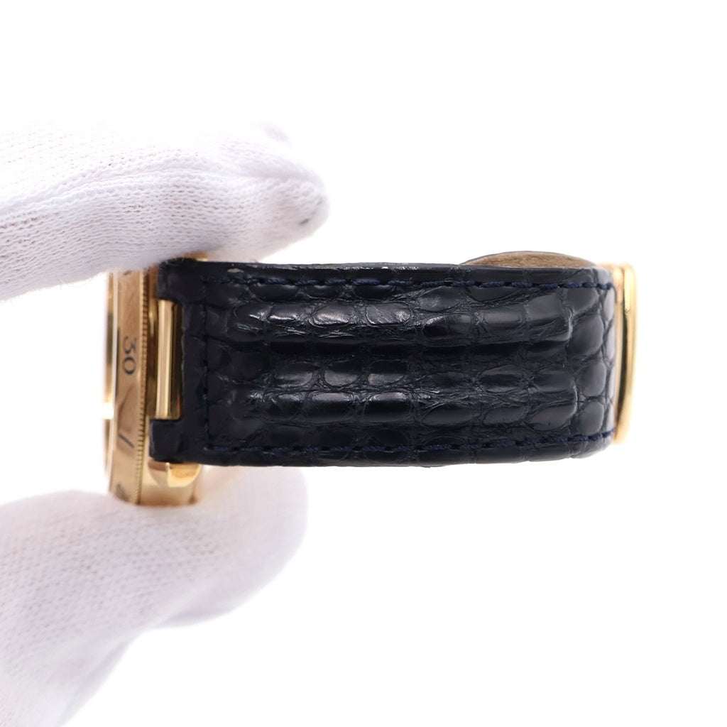 Cartier(カルティエ) パシャ38MM クロノグラフ デイト 紫文字盤 レザーベルト クォーツウォッチ 腕時計 K18YG イエローゴールド/ブラック W3003551